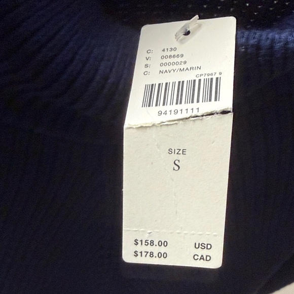 Anthropologie Navy Ribbed Mock Neck Sweater Dress Size S $158 NWT - Picture 5 of 12